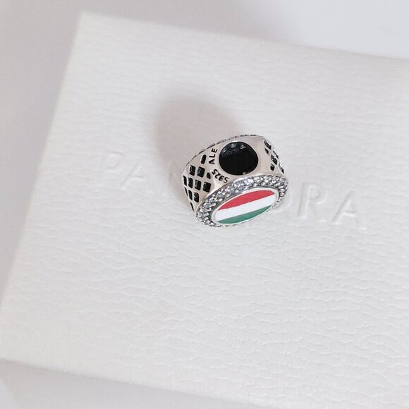 Pandora Italy Flag Bead Charm Bracelet Pendant S925 Silver with box - Picture 8 of 8